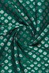 Green Brocade with Silver Motifs