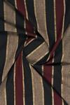 Grey, Maroon Black and Gold striped cotton